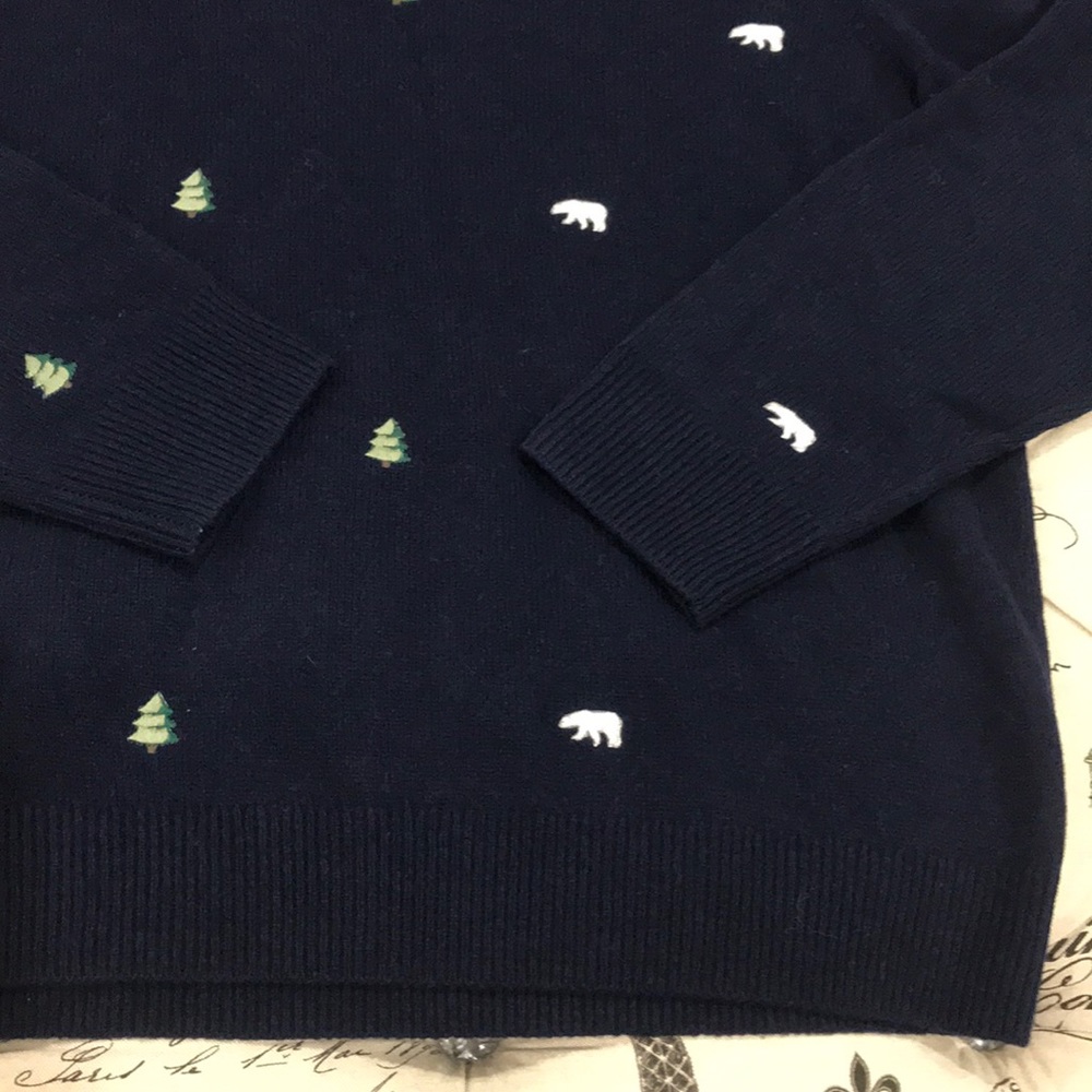 🎁 Brook Brothers Embroidered Wool Blend Sweater - Picture 4 of 8